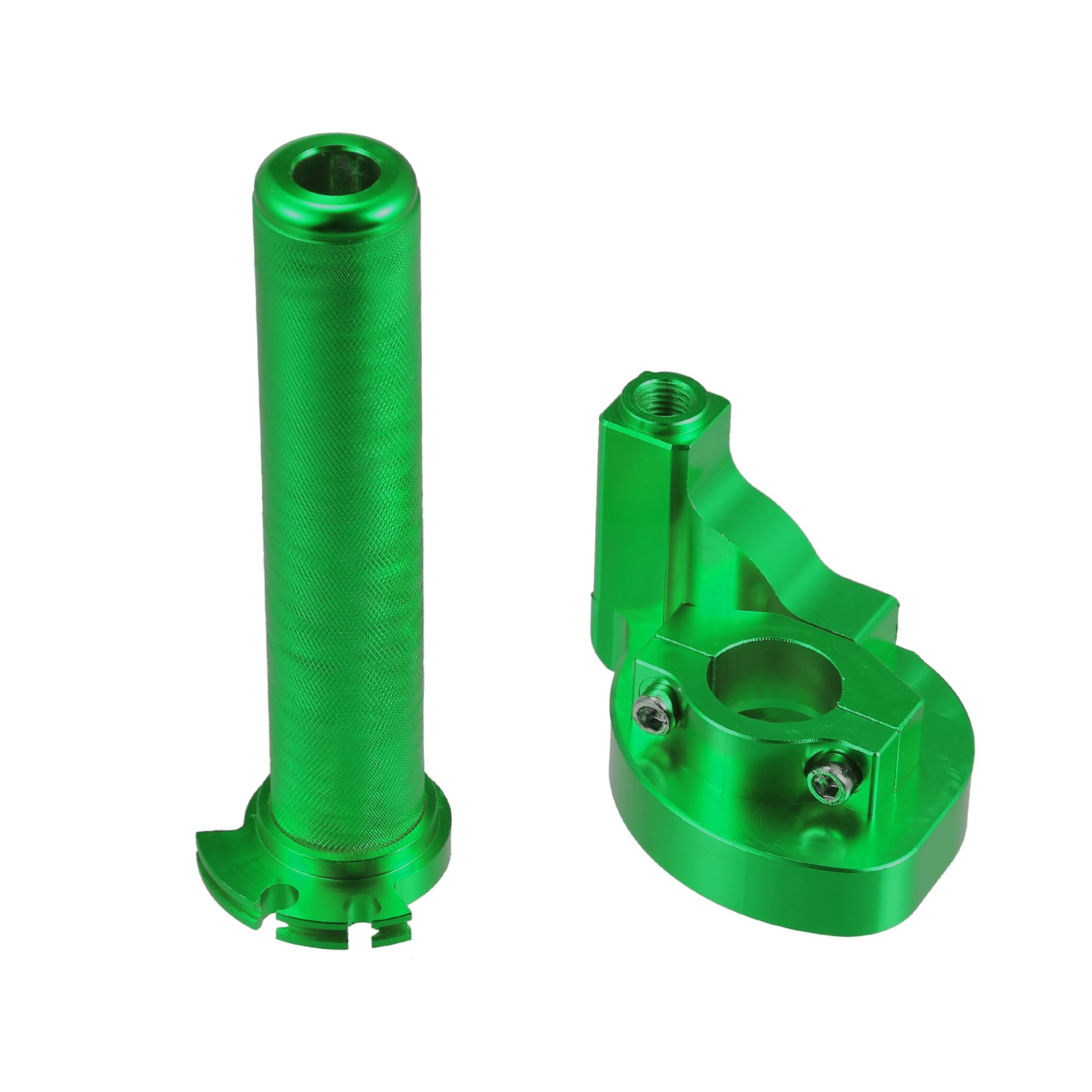 Poignée d'accélérateur moto 22mm alu vert pour remplacer une pièce usée