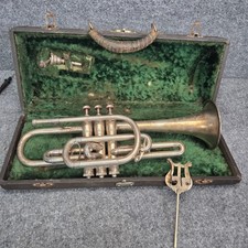 VTG H N White Cornet American Standard Cleveland With Case HN Silver tone