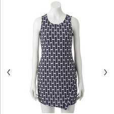 Geometrical Bodycon Asymmetrical Mini Dress NWT SZ M