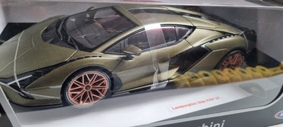 Lamborghini Sian FKP 37 2019 matt olive metallic Modellauto 1:18 Bburago OVP NEU