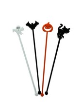 Acrylic Swizzle Stick Set of 4, Halloween, Christmas, Autumn Gnomes, Valentine