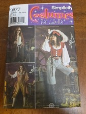Simplicity Misses' Pirate Costume Pattern 3677 Size 6-12 UNCUT