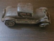 Antique Cast Iron Toy Car Sedan Vintage Metal Vehicle Original Wheels As Found