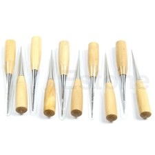 Leather Craft Cloth Awl Tool Sewing Hole Punching Wooden Stitching Overstitch