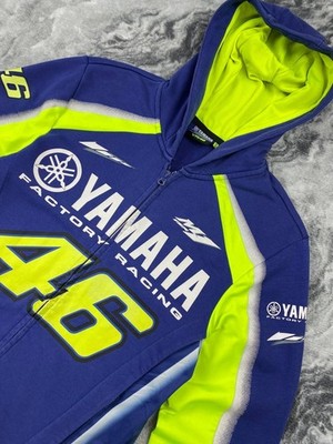 Vintage Yamaha Factory Racing Valentino Rossi VR46 Zip Hoodie Men