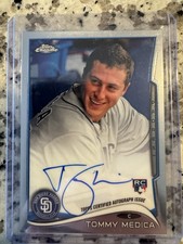 Tommy Medica ROOKIE AUTO 2014 Topps Chrome RC Padres On-Card Ink!. rookie card picture