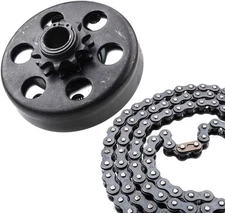 MOOSUN Minibike Go Kart Clutch 3/4" Bore 10 Tooth with #40/41/420 Chain