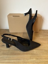 Black Size 5  - Slingback Kitten Heels
