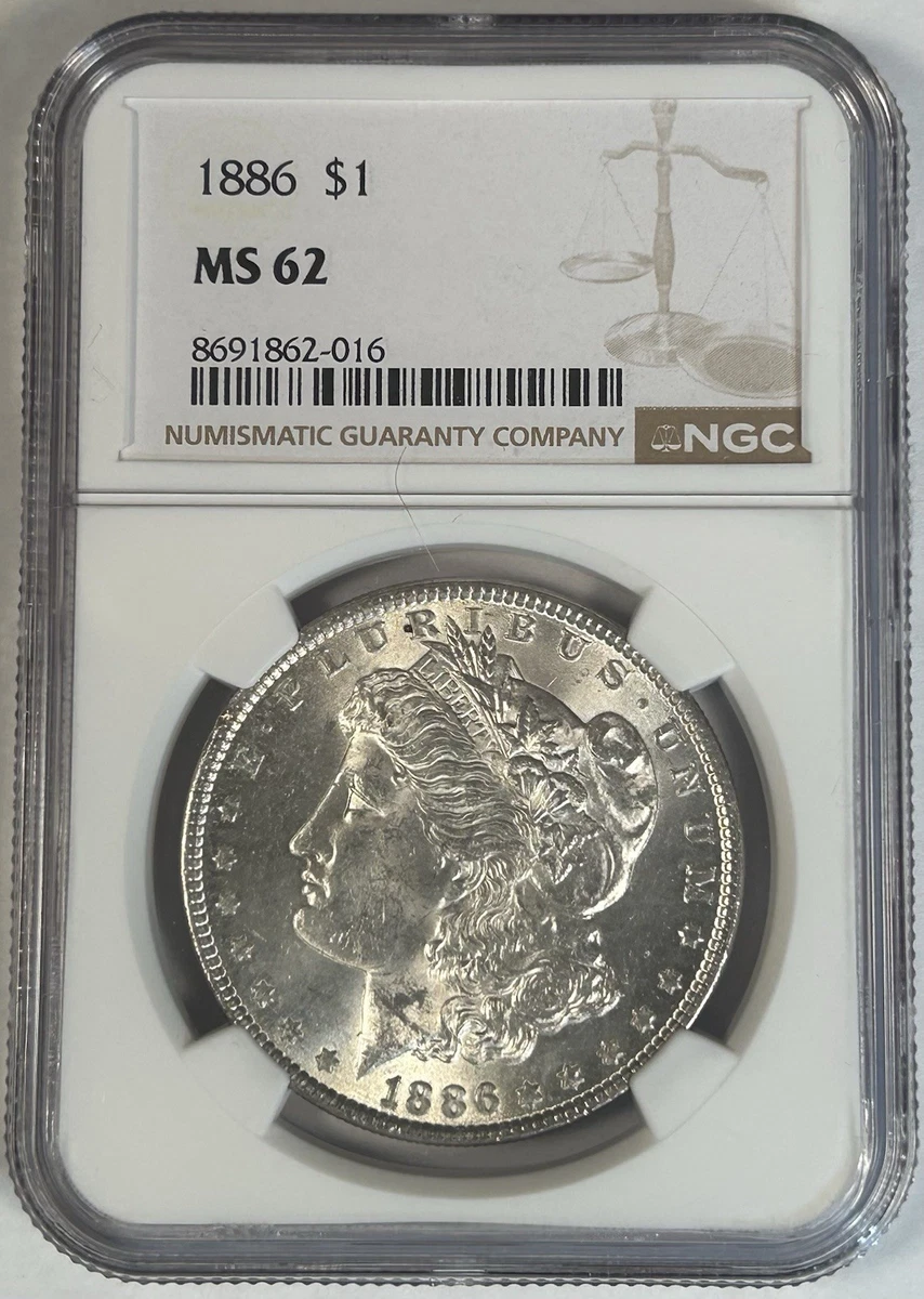 MS 62 Graded 1886 Year Morgan US Dollars (1878-1921) for sale | eBay