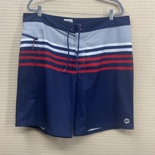Vineyard Vines Blue Striped Performance Swim Trunks Board Shorts Men Size 40