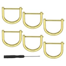 6 Pcs 1" D-Rings Screw in Shackle Horseshoe U Shape D Ring Gold