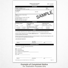 Notice to Pay or Quit   Late or Past Due Rent Eviction Notice Form