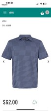 ADIDAS GOLF Men's Large Ultimate365 Textured Polo, Quick Dry Collared Shirt