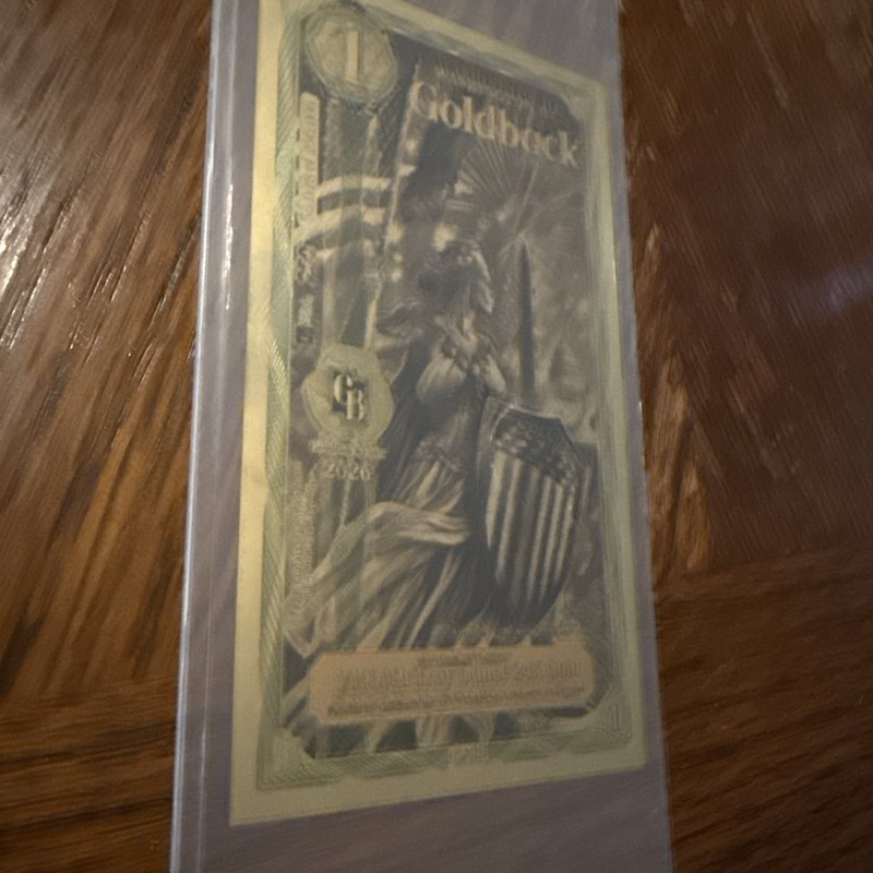 Goldback 2026 Washington D.C. 1 Gold Note 1/1000 oz 0.999 Gold