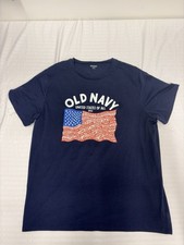 Old Navy XXL 2XL Tee Shirt US Flag US Of All 2022 Print NAVY Blue USA