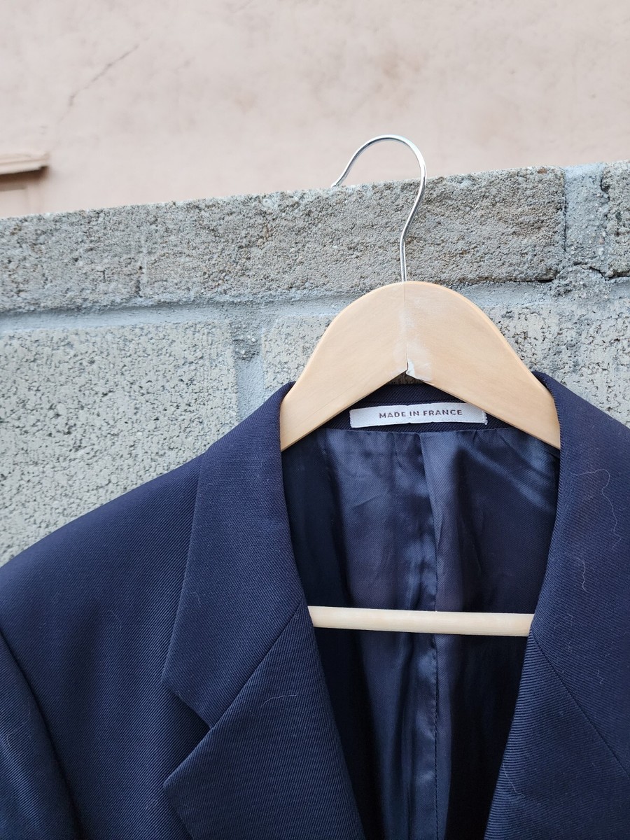 Yves Saint Laurent ネイビーブレザー Yves Saint Laurent YSL Buttons Wool Navy Blue Blazer Men's Size