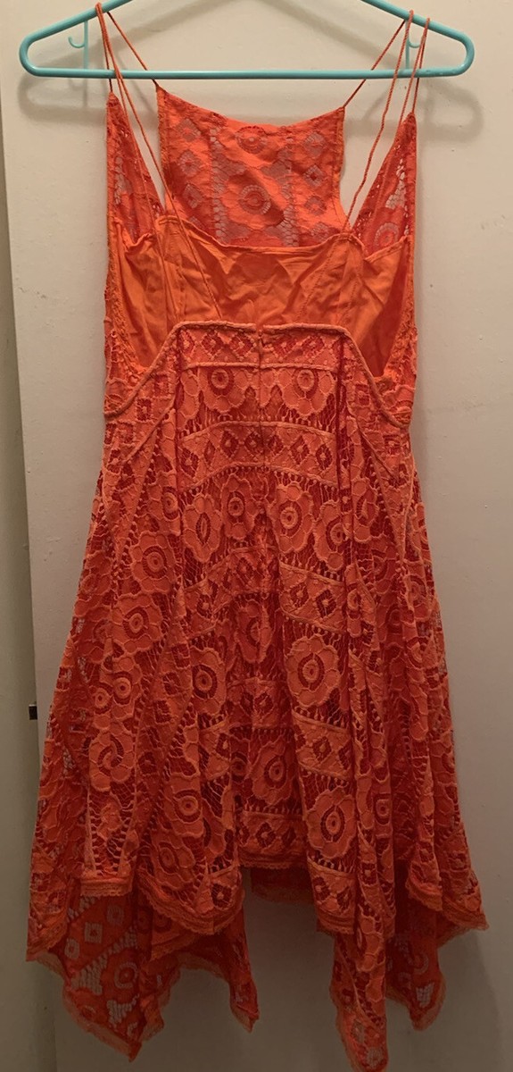 FREE PEOPLE LACE JUST LIKE HONEY MINI DRESS SIZE 6