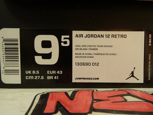 orange and white 12 jordans