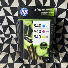 Genuine HP 940 Cyan Magenta Yellow Ink Cartridges Sealed New 3 Pack NOS Exp 2019
