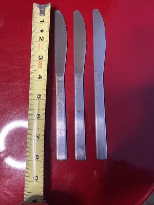 Tramontina 731 Dinner & Kitchen Knives, Stainless, Made in Brazil - LOT of 3