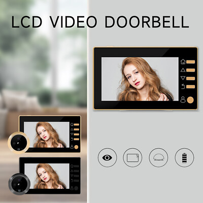 Digital Smart 4.3'' Peephole Video Intercom Doorbell Security Camera Door ViewWt