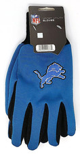 Detroit Lions Blue  Black Team Logo Licensed NFL Sport Utility Gloves-New