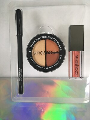 Smashbox Ablaze Eye & Lip Set Full Sz Eyeshadow Lipstick & Liner $64 New in Box