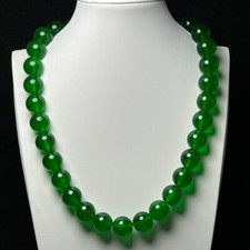 Real Natural Ice Green Myanmar Beads Jade jadeite Necklaces Pendants 17MM