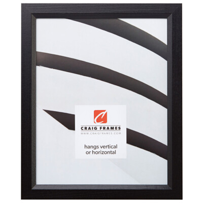 Craig Frames Economy, 11x14 0.875 Inch Wide Ebony Black Hardwood Picture Frame