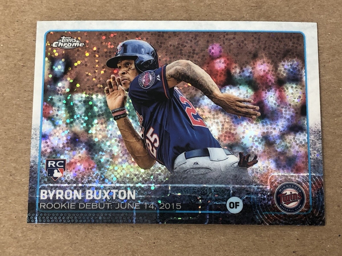 2015 BYRON BUXTON Topps UPDATE CHROME PULSAR REFRACTOR ROOKIE RC