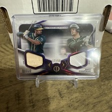 Matt Chapman Marcus Semien 2021 Topps Tribute Dual Relic Purple /50 DR2-SC H24