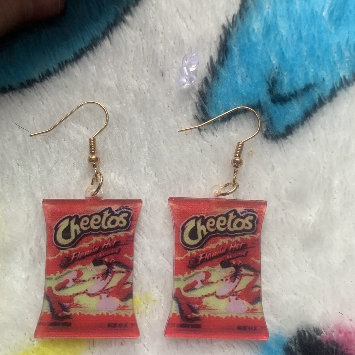 Pair Of Cheetos Earrings Crisps Chips Kawaii Cute
