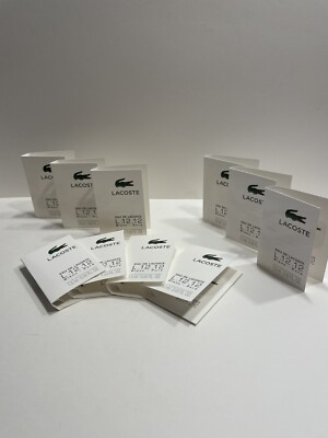10 LACOSTE Eau de Lacoste L.12.12 Blanc - Pure 0.05 oz Eau de Toilette Samples