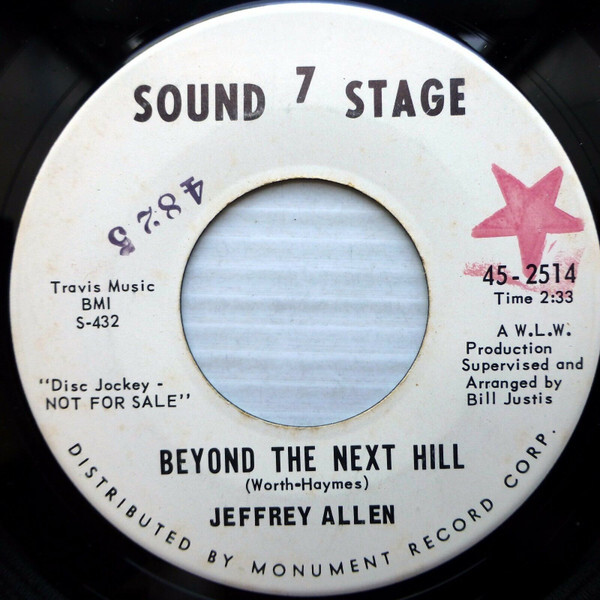 Jeffrey Allen (3) - Beyond The Next Hill / Why Can't A Boy Cry 1963 7", Pro