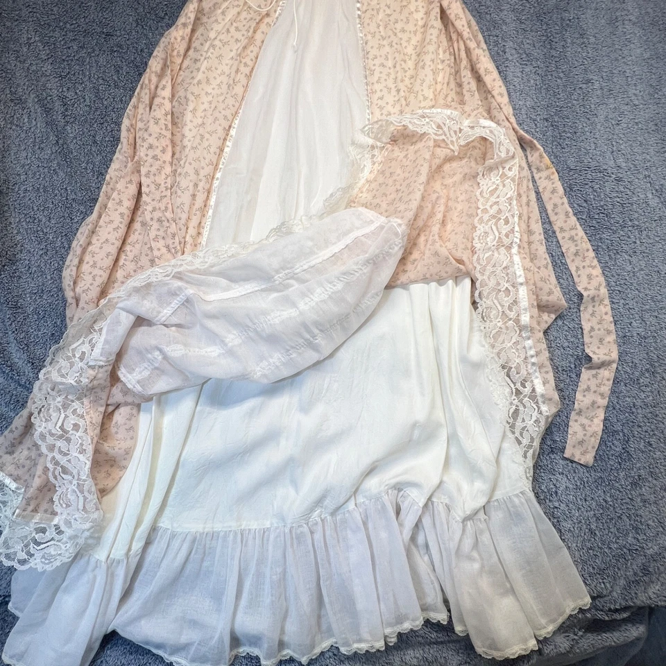 VTG Gunne Sax Jessica Womens 9 Maxi Dress Prairie Cottagecore Boho Hippie 70s - Image 4 of 4