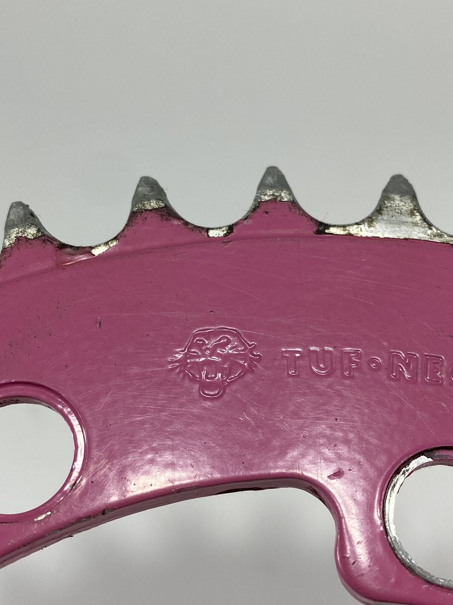 Tuf Neck Pink ChainRing 43 Tooth 43t 110 130 Made USA Old School