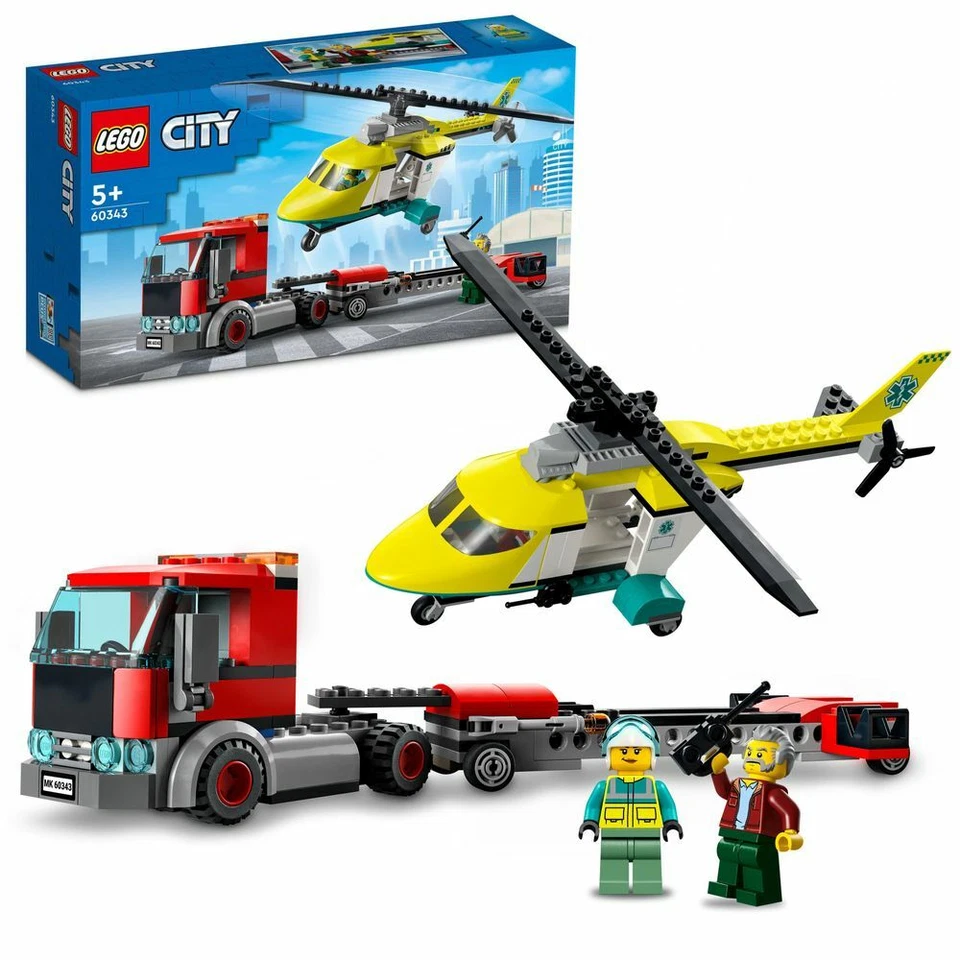 LEGO® CITY Rescue Helicopter Transport Building Play Set 60343 NEW NIB - Image 2 of 4