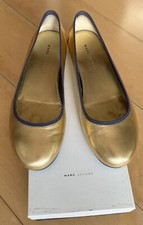Marc Jacobs Leather Flats Gold US9