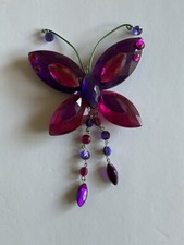 Rainbow Jewel Butterfly CRYSTAL EXPRESSIONS Ornament Suncatcher Ganz    Used