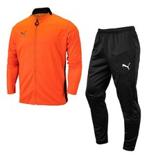 Puma Men Football-Play Track Suit Set Orange Casual Jacket Pant Jersey 65681820