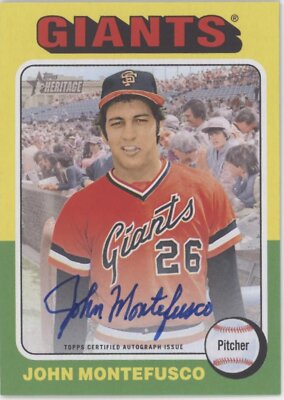 John Montefusco 2024 Topps Heritage Auto #ROA-JMO