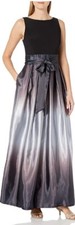 SLNY Two Toned Gradient Ombre Long Evening Dress for Women New with Tag