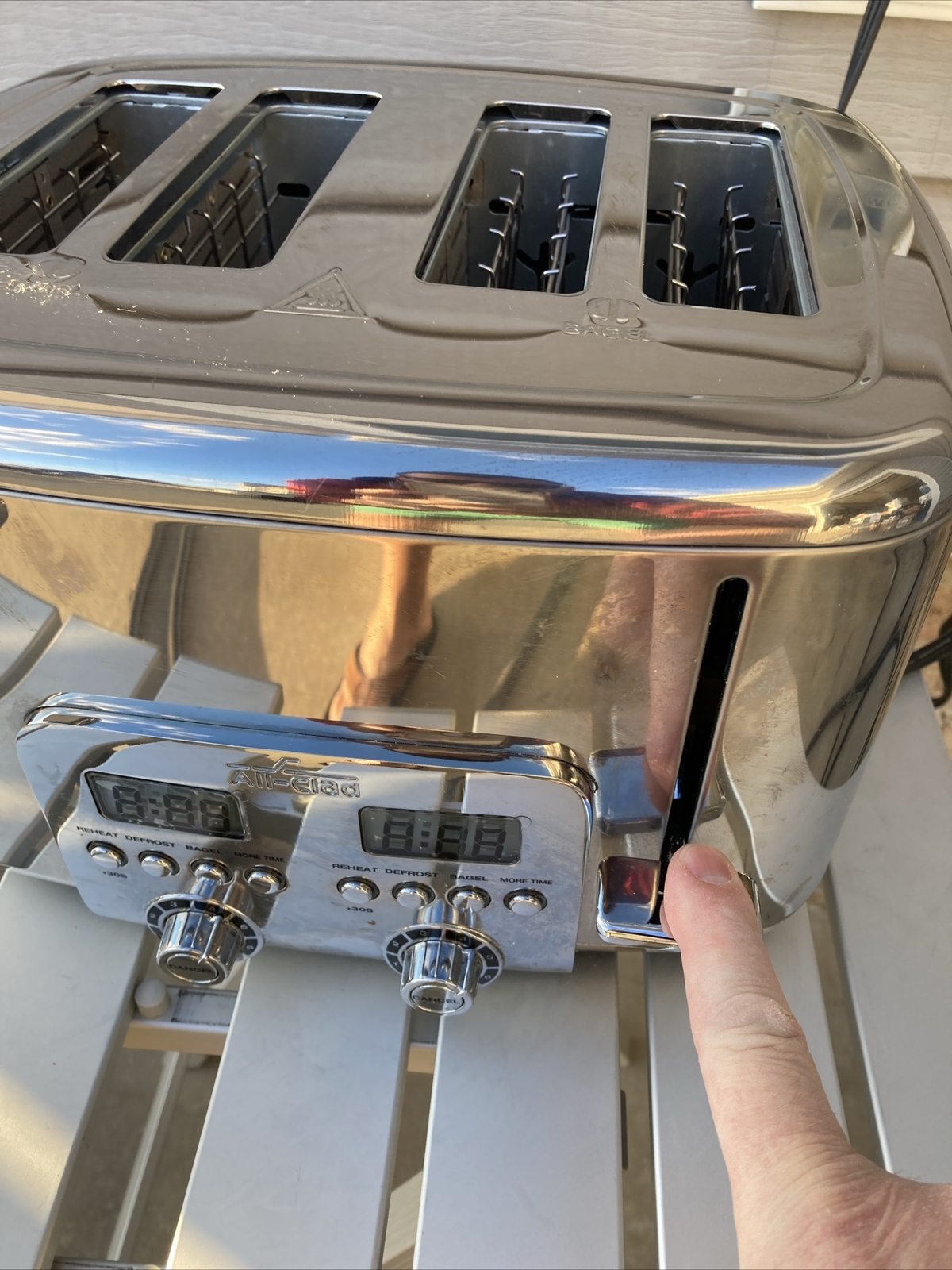 AllClad 4 Slot Toaster Only Two Slots Work TJ824D51 Stainless