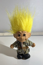 RUSS TROLL VINTAGE MILITARY HUNTER 5 INCH Yellow Hair Pre-owned See Photos