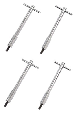 Chrom T-Bar Flügelmuttern / Schrauben für Ventildeckel - 5'' lang 1/4''-20 x 1-3/8''