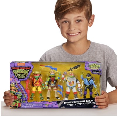 TMNT Mutant Mayhem *Turtles In Disguise Party Pack* Playmates Walmart Exclusive