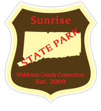 3" sunrise connecticut state park bumper sticker decal usa made