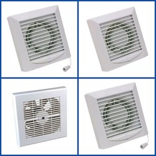 4" 6" Extractor Fan Standard Pull Cord Timer Switch Bathroom Kitchen IPX4 Vent 