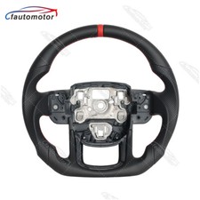 Full Leather Steering Wheel Fit 14 Range Rover Sport Discovery Velar No Heated