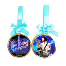 Elvis Presley Gift Christmas Ornament Enamel/Metal Quality 3" X .25" NEW